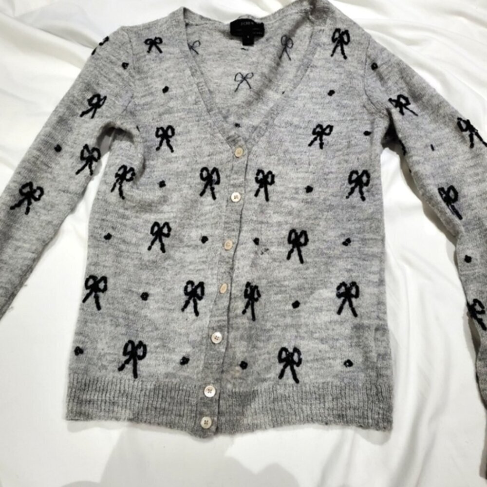 JCREW Alpaca Blend Ribbon Cardigan Small